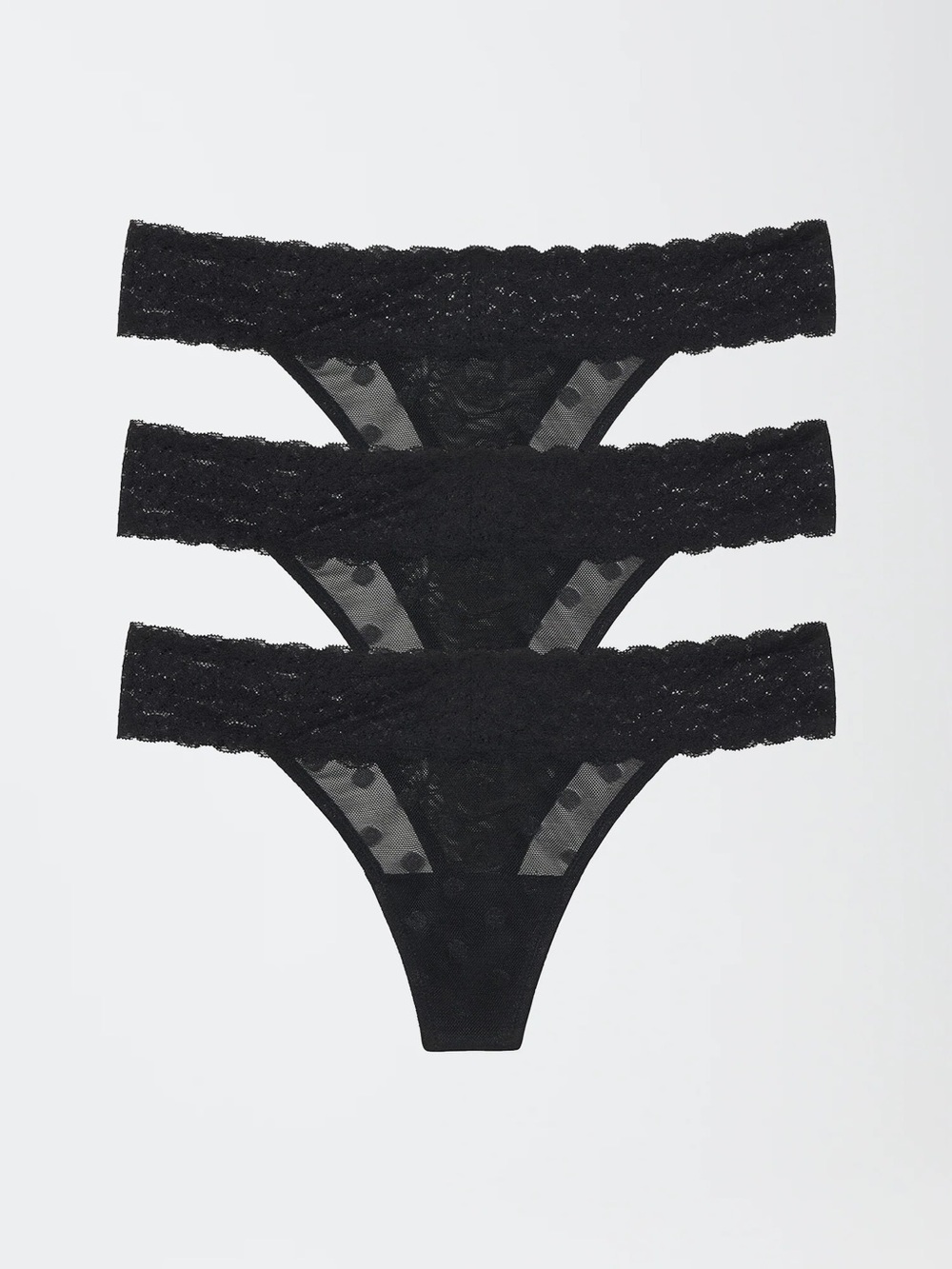 Skarlett Blue Dare Dot Mesh Lace Thong 3-Pack